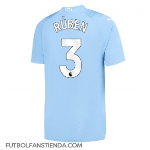 Manchester City Ruben Dias #3 Primera Equipación 2023-24 Manga Corta